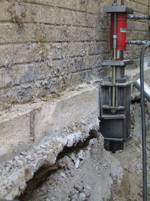 Commercial Push Pier Installation in Minden