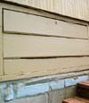 an old-fashioned crawl space door in Zephyr Cove about to be replaced