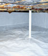 A sealed crawl space in Gardnerville with a vapor barrier