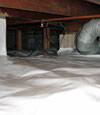 A Gardnerville crawl space moisture system with a low ceiling