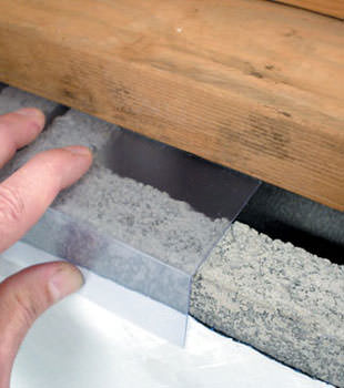 Block wall clear covering for wet crawl spaces in Minden
