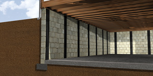 CarbonArmor® carbon fiber foundation wall reinforcement