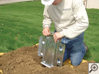 Steel earth anchor assembly installation in Yerington.