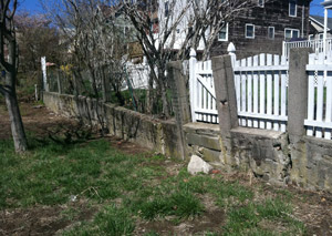 a retaining wall installed in Truckee