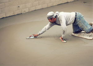 smoothing out the grout in a slab releveling project in Gardnerville
