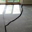 a huge crack in a concrete slab floor in Truckee