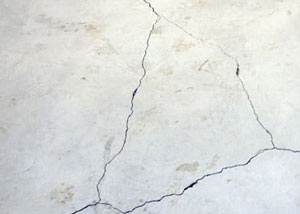 cracks in a slab floor consistent with slab heave in Tahoe City.