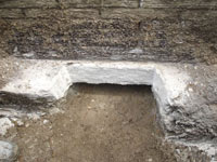Preparing a foundation footing for helical pier installation in South Lake Tahoe