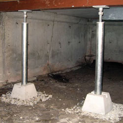 Installed crawl space jack post system in Verdi