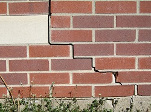 stair step cracking on a foundation wall in Sun Valley