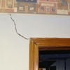 A large settlement crack on interior drywall in a Winnemucca home.