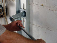 Mounting a foundation wall channel anchor in Gardnerville.