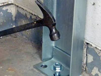 Mounting a foundation channel anchor installation to the floor in Gardnerville.